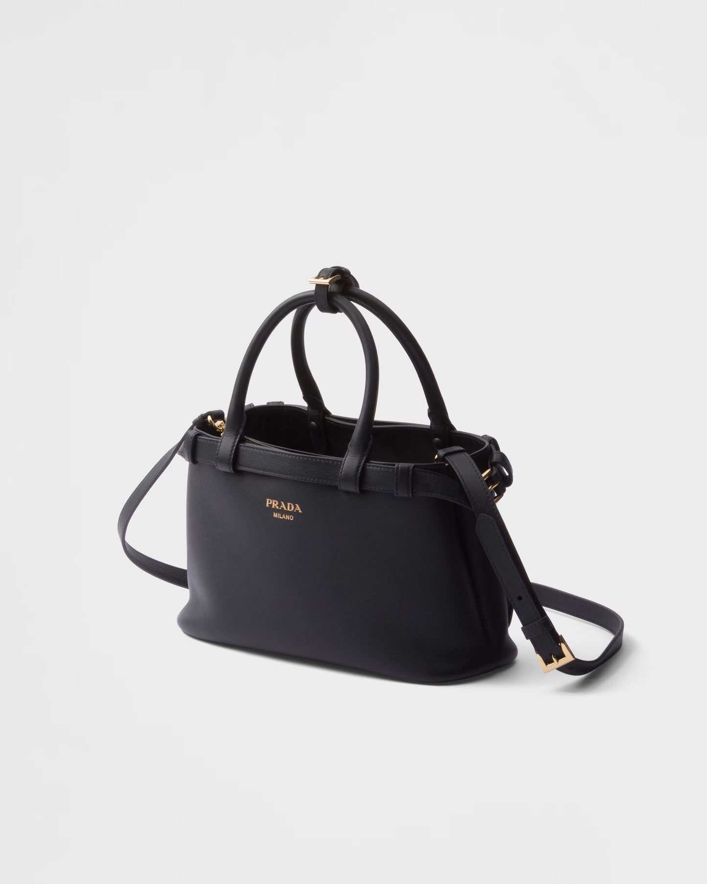 Prada Buckle Small Leather Handbag