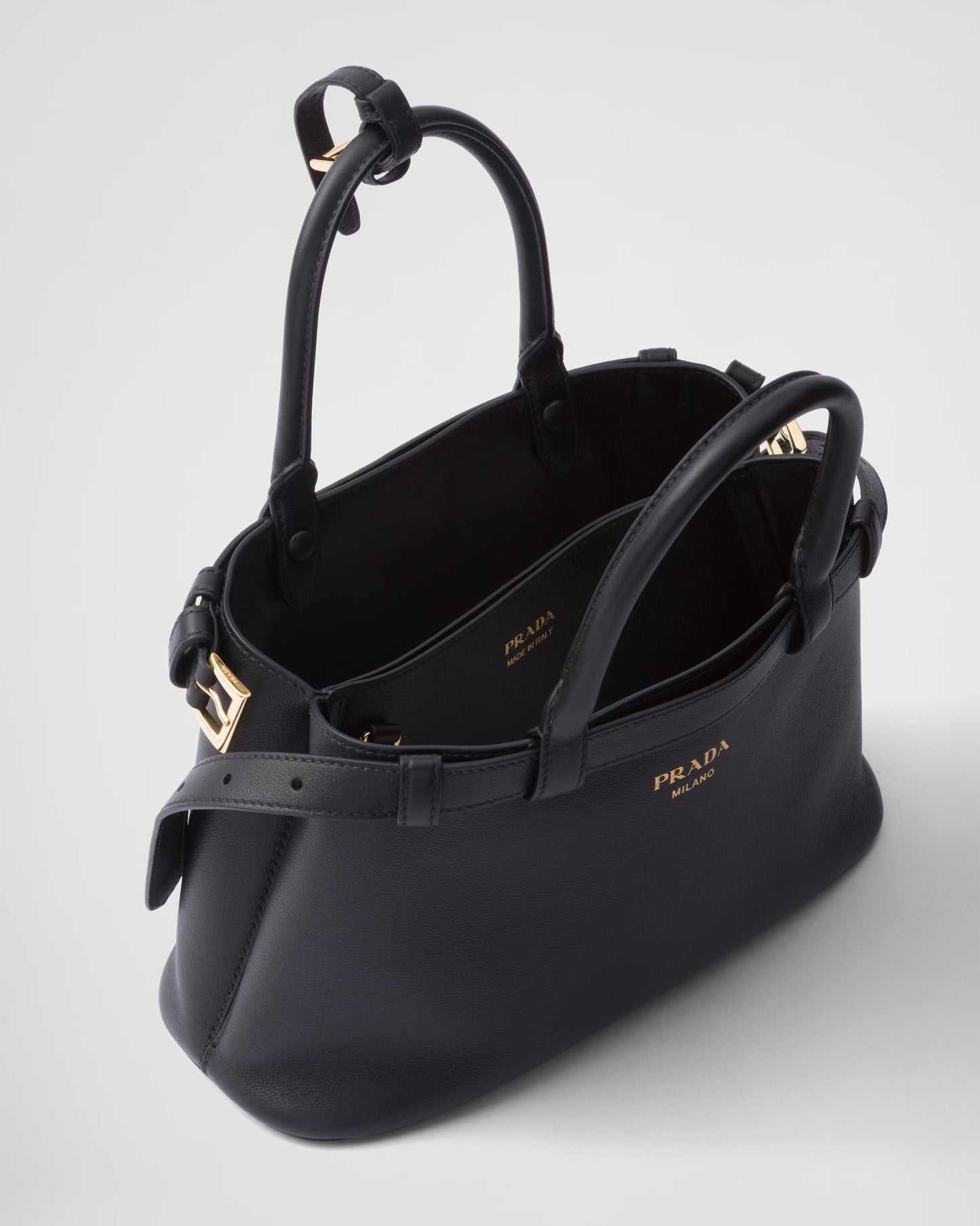 Prada Buckle Small Leather Handbag